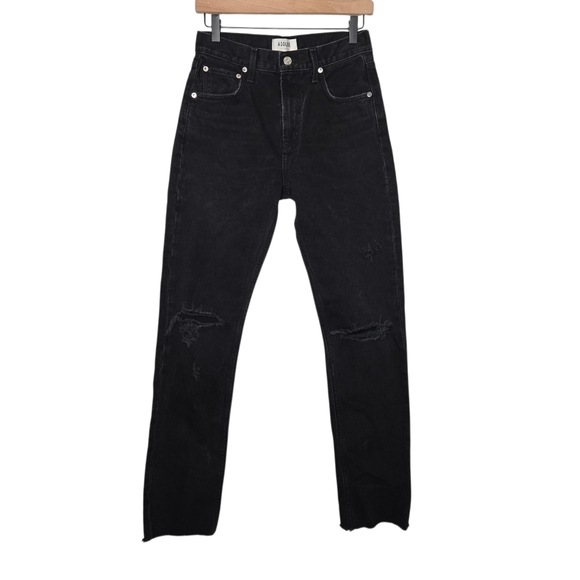 Agolde Cherie Womens High Rise Straight Distressed Luxury Denim Jeans Size 25 - Picture 1 of 10